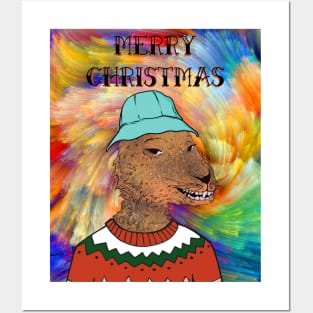 Christmas Llama Posters and Art